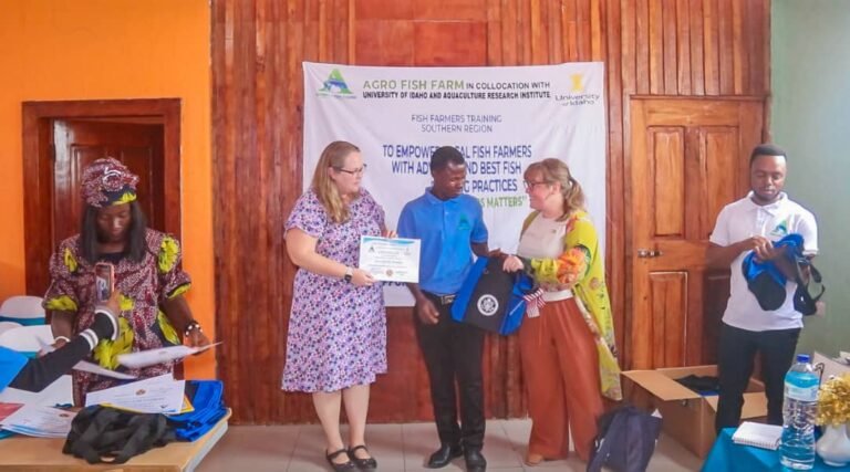 A participant receiving a certificate